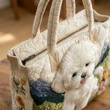 Handgefertigte Tasche | Der weiße Hund