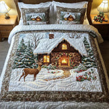 Bettwäsche-Set mit Steppdecke 3 Teile - Gemütliche Hütte