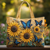 Handgefertigte Tasche | Sonnenblumen und Schmetterling