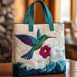 Handgefertigte Tasche | Kolibri und Blumen