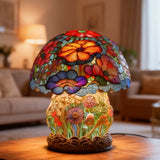 GARDENLUXE | Bunte florale Tischlampe