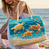 Handgefertigte Strandtasche | Küste der Goldenen Schildkröte