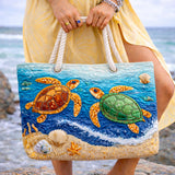Handgefertigte Strandtasche | Tropical Turtle
