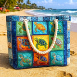 Handgefertigte Strandtasche | Schildkröten-Ruhe