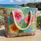 Handgefertigte Strandtasche | Tropical Bloom