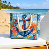 Handgefertigte Strandtasche | Maritimer Anker