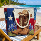 Handgefertigte Strandtasche | Texas Pride