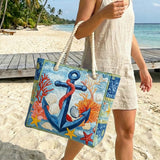 Handgefertigte Strandtasche | Maritimer Anker