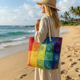 Handgefertigte Strandtasche | Pfotenmuster