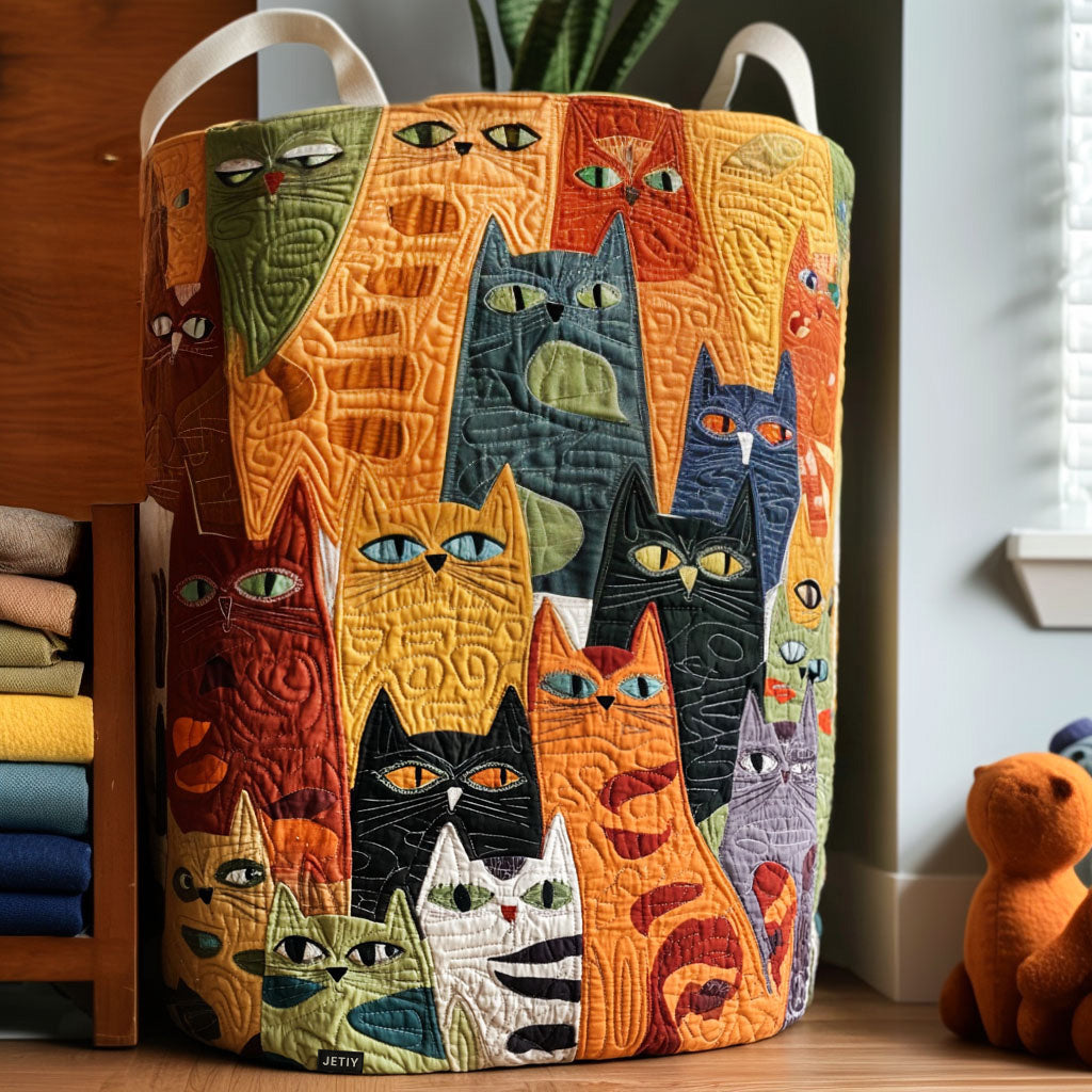 Katze | Handgefertigter Wäschekorb
