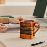 Bücherliebhaber – Handgefertigte 3D-Kaffeetasse