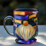 Handgefertigte Zwergen-Tasse mit 3D-Büchern