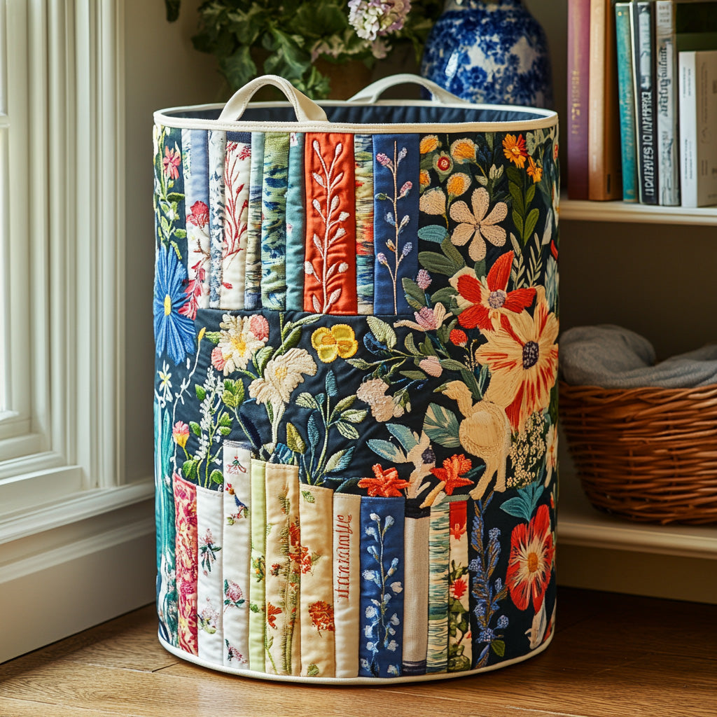 Literarischer Garten | Handgefertigter Wäschekorb