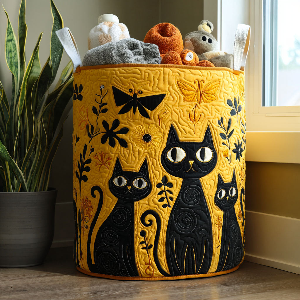 Katze | Handgefertigter Wäschekorb