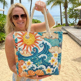 Handgefertigte Strandtasche | Warm Halo